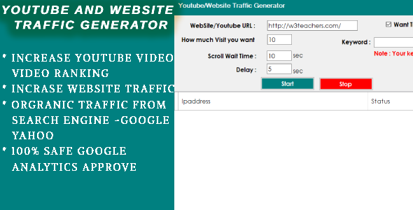 Youtube/Internet characteristic Site visitors Generator Instrument