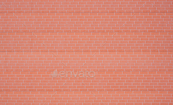 Prefabricated attractive board wall background with orange brick sample on ground