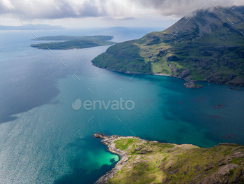 Views from Sgurr na stri top in Skye island, Scotland