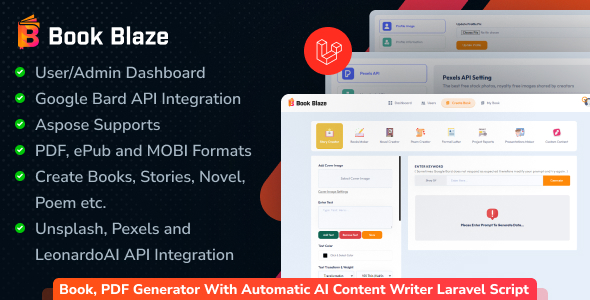 E book Blaze – E book, PDF Generator With Automated AI Sigh Author Laravel Script