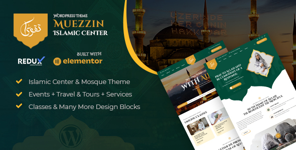 Muezzin- Islamic Coronary heart & Mosque WordPress Theme