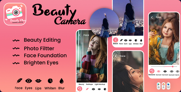 Candy Magnificence Digicam Make-up – Report Editor – Selfie Digicam – AI Report Editor – Witness Coloration