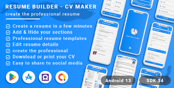 Resume Builder – CV Maker(Android 13 + SDK 34)