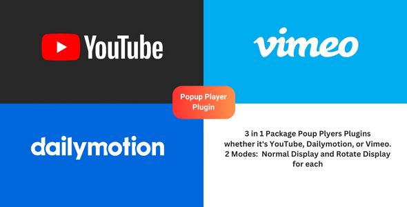 Popups Plugin Avid avid gamers (YouTube, Dailymotion, and Vimeo) Standalone for Touchdown Internet web page