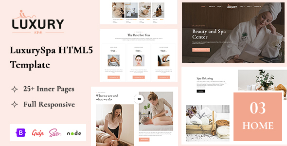 LuxurySpa – Spa & Class HTML Template