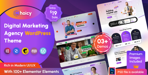 Choicy – Digital Promoting and advertising Company WordPress Theme