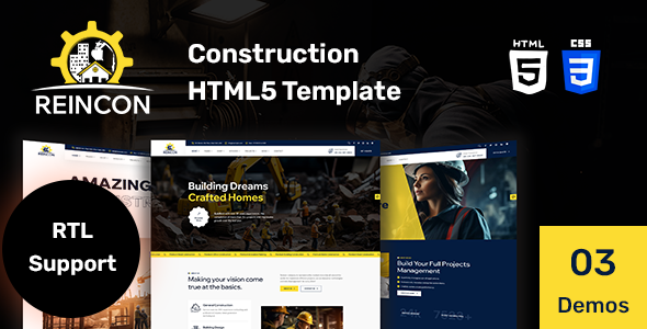 Reincon – Development HTML5 Template