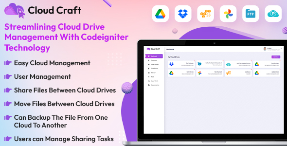 CloudCraft – All In One Cloud Drive Administration SaaS Platform