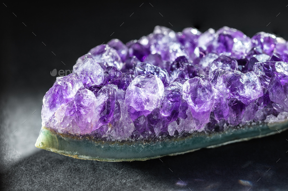 Amethyst crystal druzy a purple variety of quartz