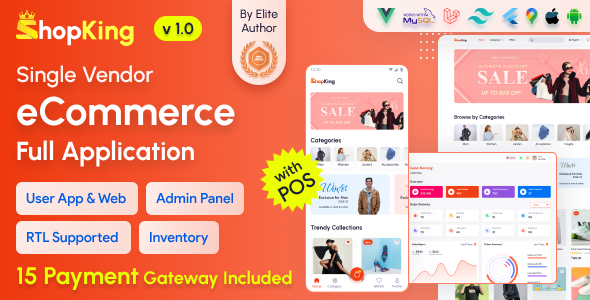 ShopKing – eCommerce App with Laravel Net state of affairs & Admin Panel with POS | Inventory Administration