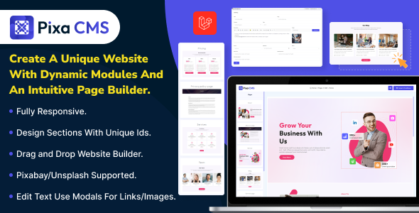 PixaCMS – Laravel Primarily mainly mainly primarily based Recount materials Administration System