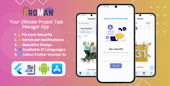 ProMan –  Your Remaining Problem Course of Supervisor App | Android & iOS