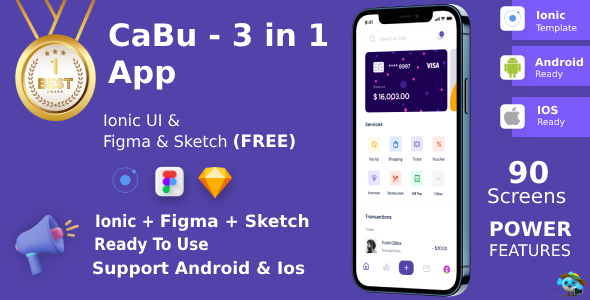 Multi-Trigger(3 Apps in 1) ANDROID + IOS + FIGMA + Sketch | UI Gear | CaBu | Existence time Replace | Ionic