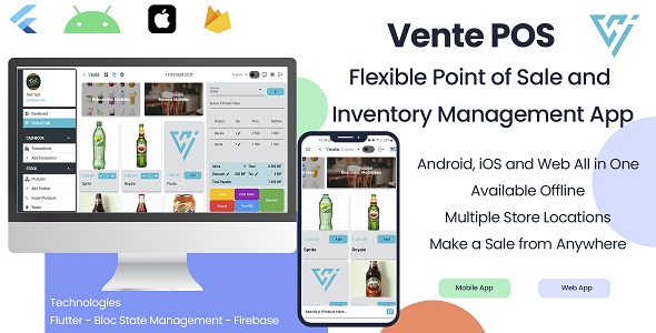 Vente POS – Level of Sale and Inventory Administration App for Android, iOS and Internet