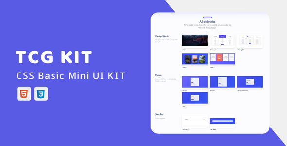 TCG KIT – CSS Typical Mini UI KIT