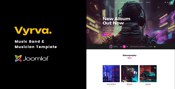 Vyrva- Music Band & Musician Joomla Template