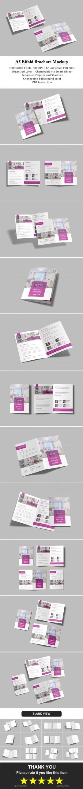 A5 Bifold Brochure Mockup