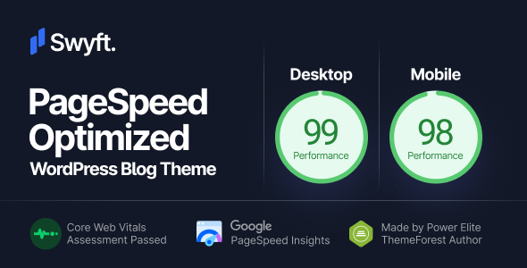 Swyft – PageSpeed Optimized WordPress Weblog Theme