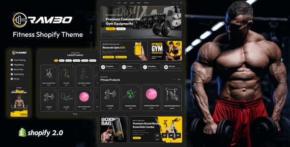 Rambo – Fitness center Equipments Shopify Theme