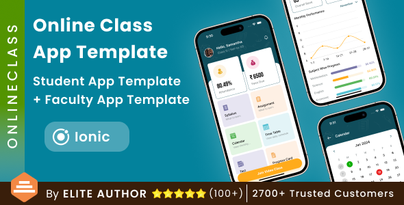 On-line Class App Template | Instructing App | On-line Examination eLearning App | On-line Look App | Ionic