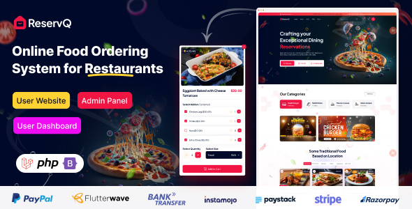 Reservq – On-line Meals Ordering Machine for Eating places Laravel Script