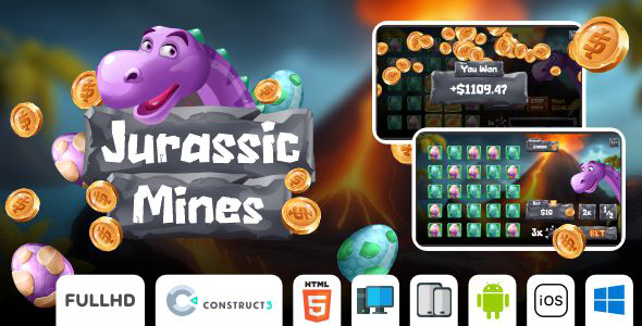 Jurassic Mines – On line on line casino Recreation – HTML5 Recreation (Construct3)