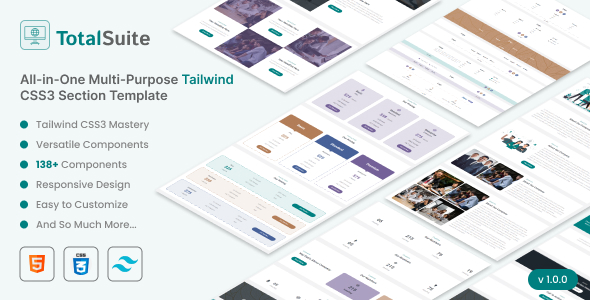 TotalSuite – All-in-One Multi-Motive Tailwind CSS Template