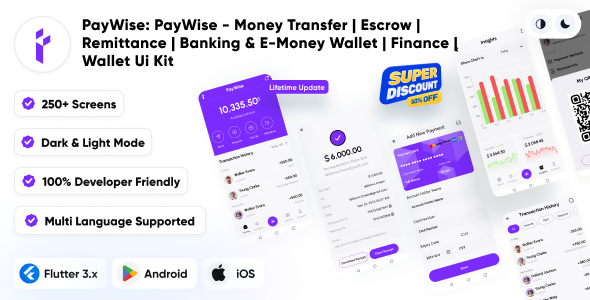 PayWise – Money Switch | Escrow | Remittance | Banking & E-Money Pockets | Finance | Pockets Ui Tools