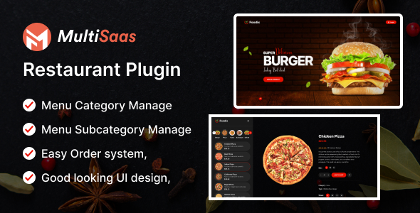 Restaurant Plugin – Multisaas Multi-Tenancy Multipurpose Web web page Builder (Saas)