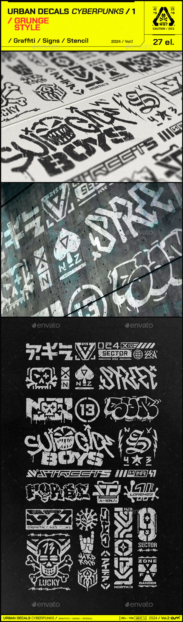 Cyberpunk City Decals Pack