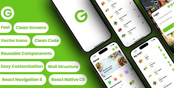 Groceries4u | Grocery Retailer App | Grocery Transport | Multivendor Grocery React-Native App