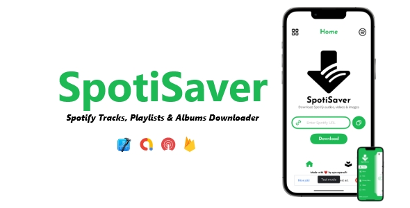 SpotiSaver – Spotify Tracks, Playlists & Albums Downloader | ADMOB, ONESIGNAL, FIREBASE