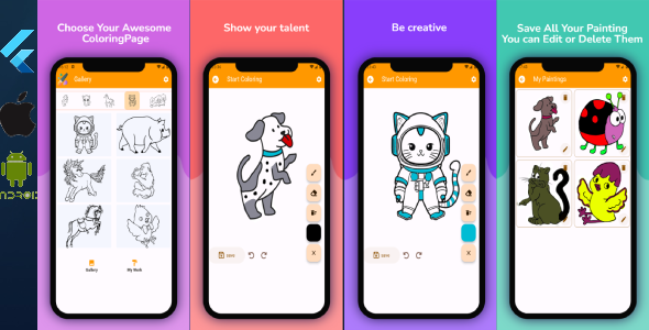 Flutter Coloring e guide app