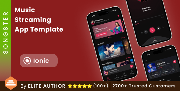 On-line Music Streaming App | Music Participant App | Music App | Ionic | Songster