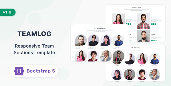 Teamlog – Bootstrap 5 Personnel Half Template