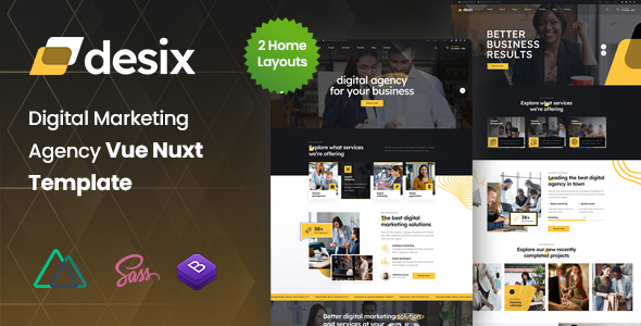 Desix – Digital Promoting Company Vue Nuxt Template