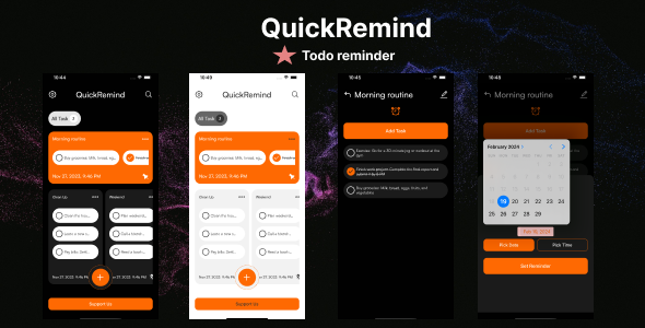 QuickRemind – Todo Reminder | React Native (expo managed)