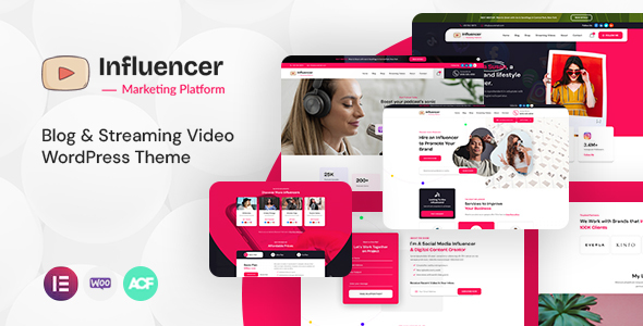 Influencer – Private Weblog & Streaming Video WordPress Theme