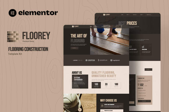 Floorey – Ground Development Elementor Template Gear