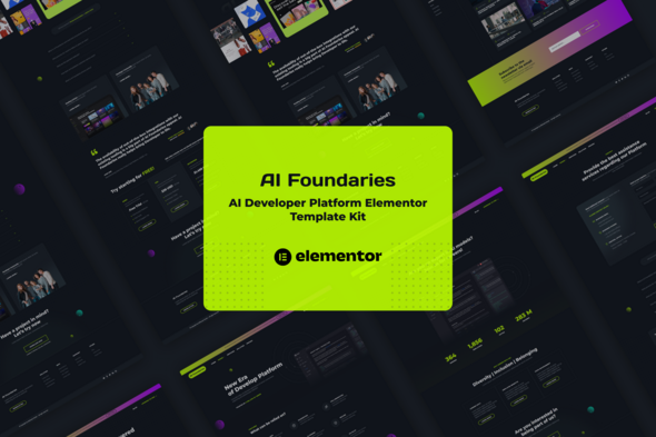 AI Foundaries – Blueprint Developer Platform Elementor Template Equipment