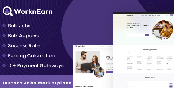 WorknEarn – Fast Jobs Market