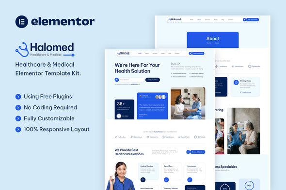 Halomed – Healthcare & Medical Elementor Template Equipment