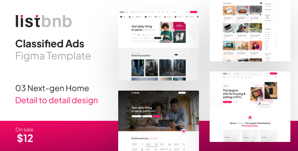 ListBnb – Categorized Advert Figma Template