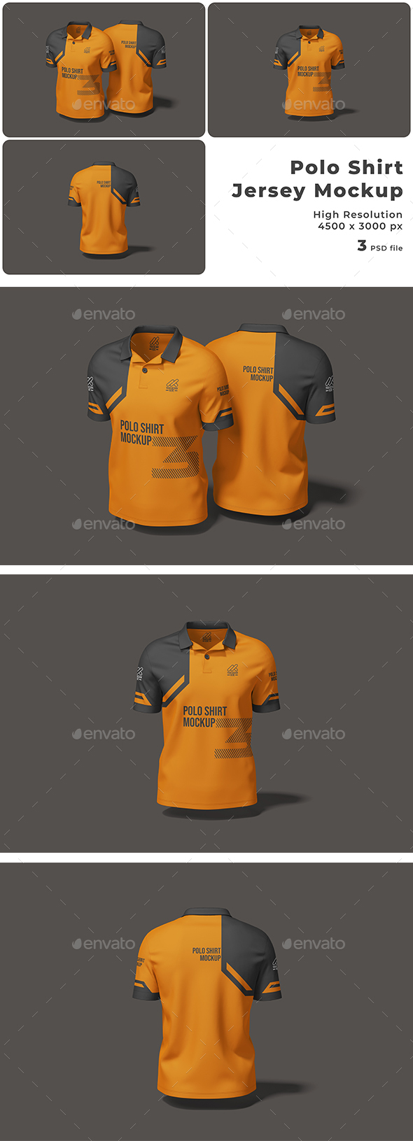 Males’s Polo Shirt Jersey Mockup