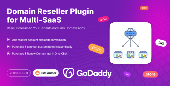 Area Reseller Plugin – MultiSaas – Multi-Tenancy Multipurpose Net residing Builder (SAAS)