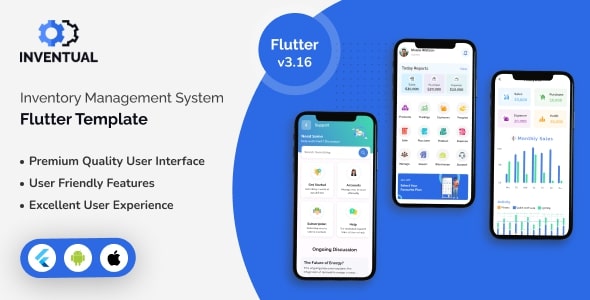 Inventual – POS & Inventory Admin Flutter Template for Android & iOS