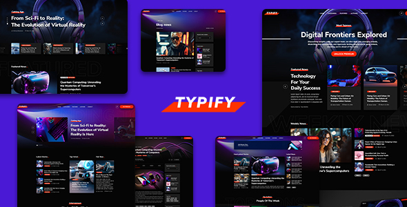 Typify – Tech Journal Internet state of affairs Template for Photoshop (PSD)