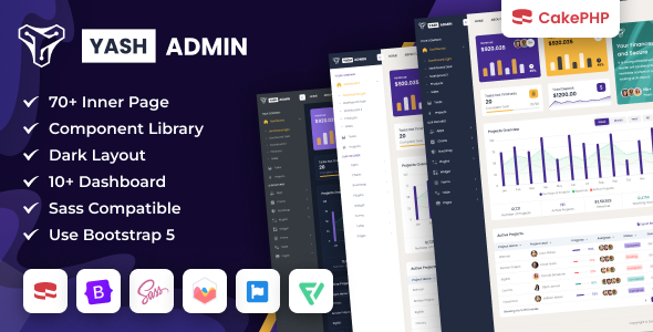 YashAdmin – CakePHP  Product sales Administration Gadget Template