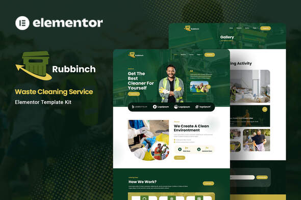 Rubbinch –  Extinguish & Recycling Elementor Template Tools