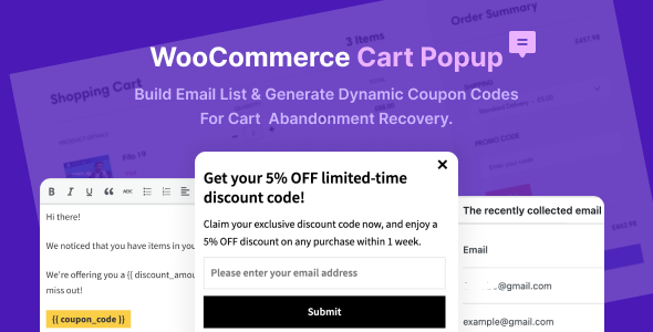 WooCommerce Cart Popup – For Cart Abandonment Restoration